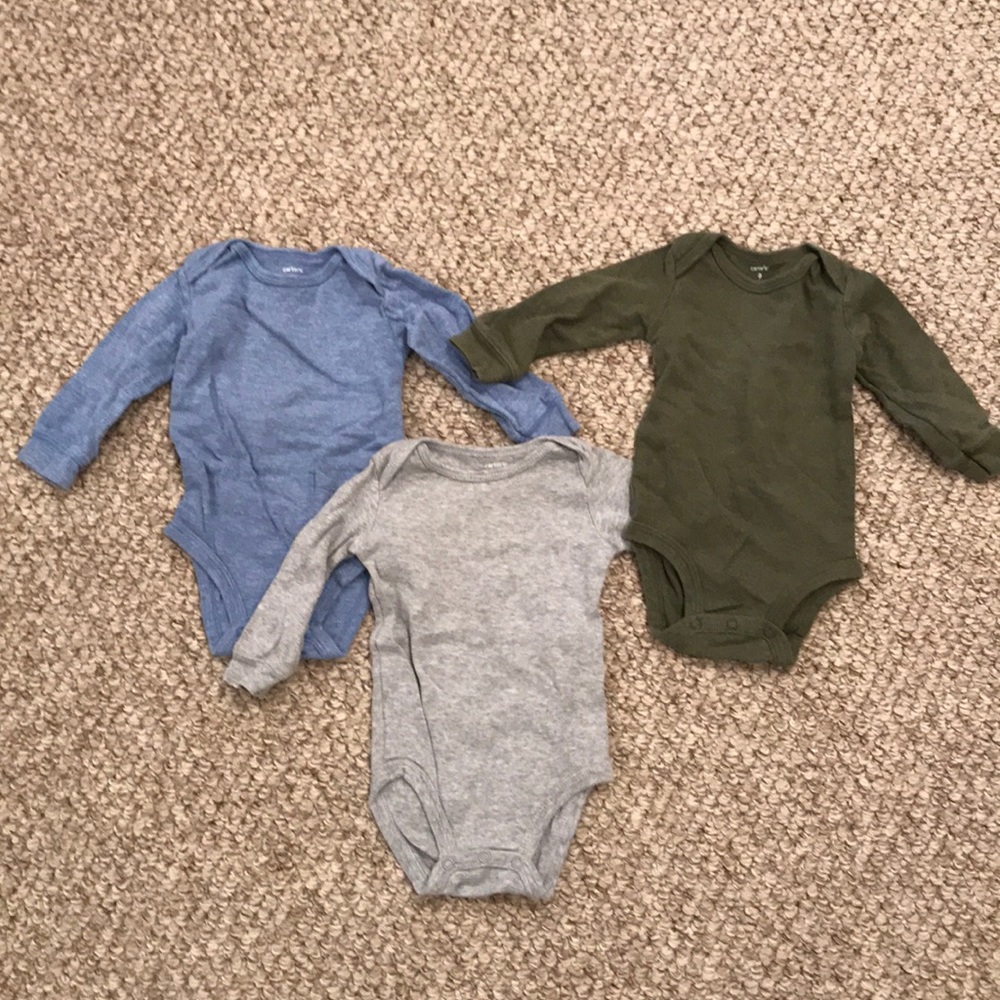 Bundle of 3 Carter’s Long Sleeve Onesies